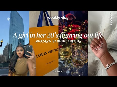 WEEKLY VLOG: *as a nursing student* | NFL GF events?, nails, luxury shopping, birthdays + MORE