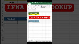Excel tricks | IFNA with VLOOKUP function #excel #shorts