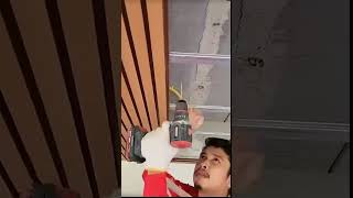 WPC ceiling installation #homedecorvideo #machine #wallpanel #floorboards #wall #homedecor