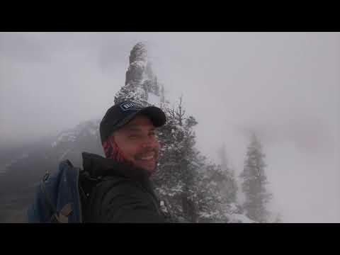 Solo Winter Hiking Mount Yamnuska in Alberta