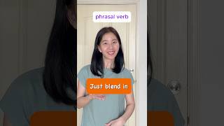 Blend in – Phrasal verb explained #English #learnenglish