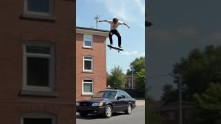 man jump 🦘 from roof on yhe car #viralvideo #aishorts #trendingshorts #shorts