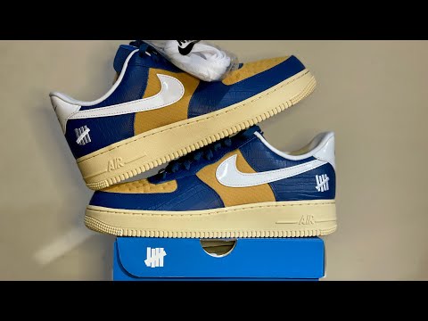 Quick look at the Nike x Undefeated Air Force 1 Low SP” 5 On It “ Blue Yellow Croc