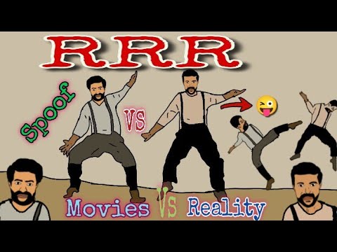 RRR Danssing Movies VS Reality Animation cartoon video RRR Plz subscribe krin🙏🙏❤️