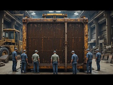 Restoring a Fully Rusted Caterpillar Radiator to Like-New Condition | Heavy Equipment Repair