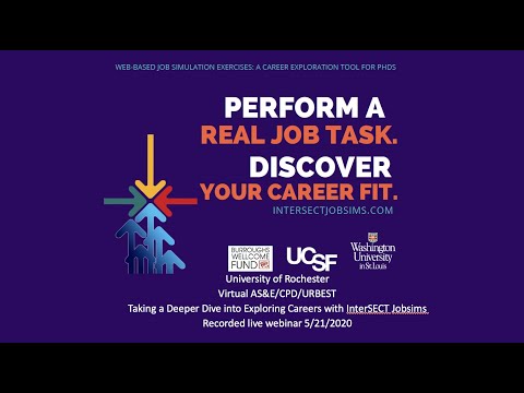 Taking a Deeper Dive into Exploring Careers with InterSECT JobSims  (session 2) recorded webinar