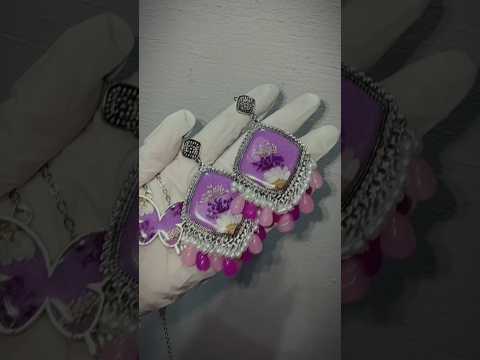 Beautiful Resin Jhumka Earrings | Handmade Jewelry Design