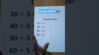 Divide with 5 Easily!  #math #maths #mathstricks