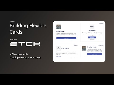 Flexible card component with EtchWP. Part #3: multiple style options