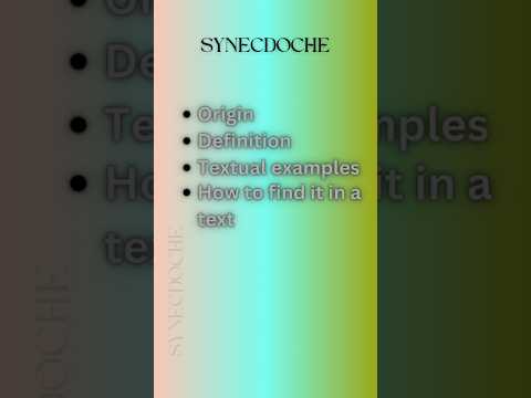 Synecdoche #synecdoche #figuresofspeech #literarydevices #poeticdevices #shortfeed #english