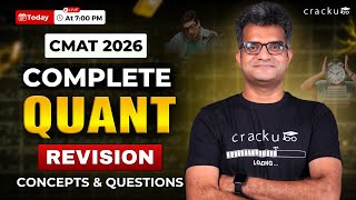 CMAT 2026 Quant Complete Revision | Complete CMAT Quant Marathon By CAT Topper