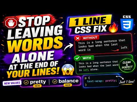 Stop leaving single words hanging at the end of your lines! 😱