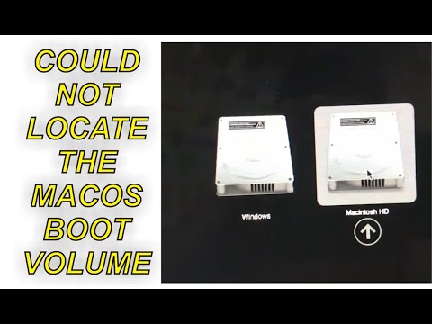 Could not locate the MacOS boot volume fix!