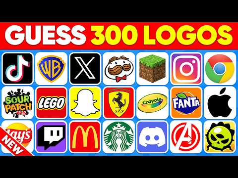 Guess the Logo in 1 Seconds 🥇🍏 300 Famous Logos | Ultimate Logo Quiz 2025 | Quiz Unicorn