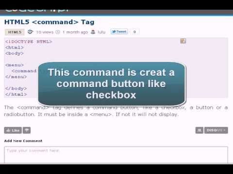 HTML5 Tutorial : html5 command tag
