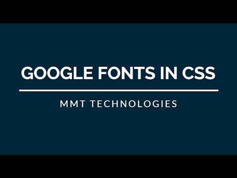 Use Google Fonts In Website | How to include Google Fonts in Website using CSS