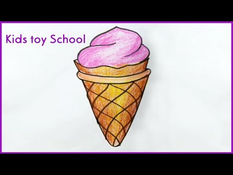 How to art  a Ice-Cream Step by Step. #Kids Toy School
