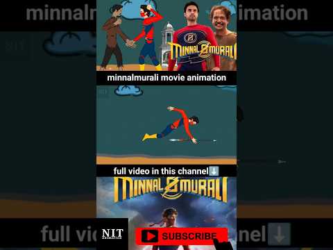 Minnal Murali Comes to Life in Animation!tovino Thomas malayalam movie animation! funny fight story!