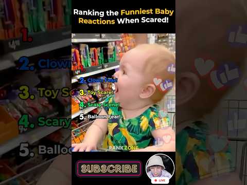 😂 Ranking the Cutest Scared Baby Faces Ever! #funnybaby #shorts