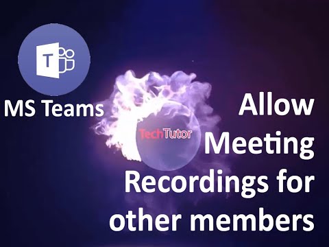 allow access to Microsoft teams meeting recording