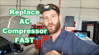 GMC Terrain 3.0L AC COMPRESSOR REPLACEMENT how to replace remove on 2011 chevy gm Traverse