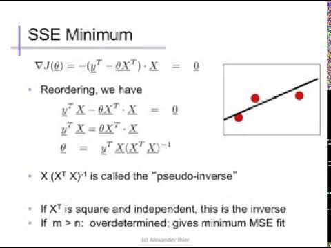 Linear regression (3): Normal equations
