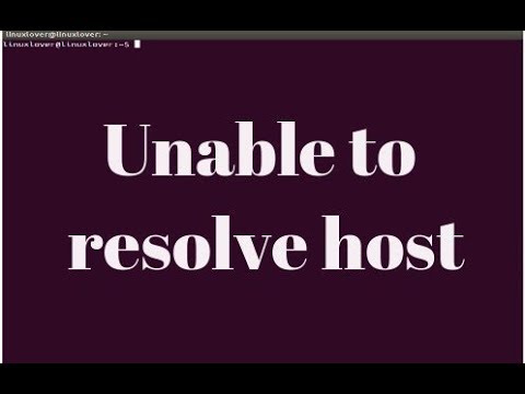 Fix Unable to resolve the host on Ubuntu