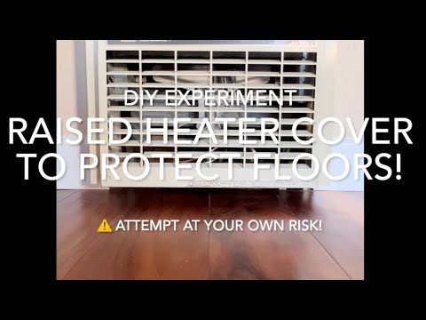 DIY experiment to lift wall heater up so access panel won’t scratch my new floors. Easy, fast fix.