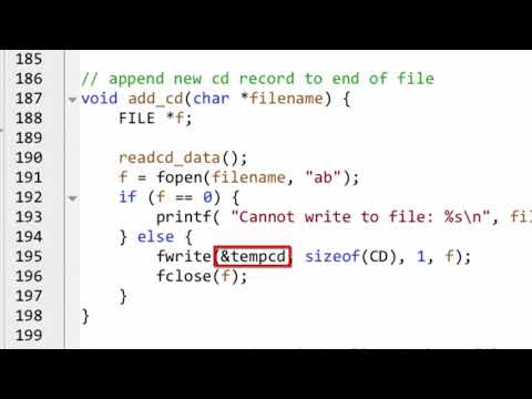 C Programming Basics : Learn C Fundamentals by Coding I PART-73 Adding records to a binary file