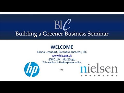 BIC Building a Greener Business Webinar 2020