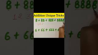 Addition unique trick || #maths #mathsmatics #mathstricks #ytshorts #basicmathtrick #viralshort