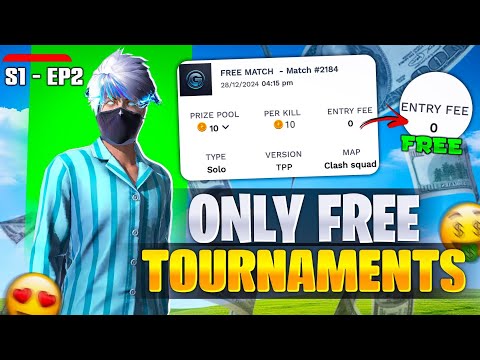 PLAYING ONLY FREE TOURNAMENTS 🤑 FOR 24 HOURS ⌛ I Earned 2**8 Rs By Free Tournaments💀 || S1 - Ep 2