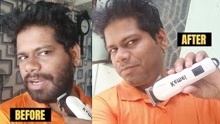 Beard trimming at home by Kemei KM 809A Trimmer | Technical Armanji