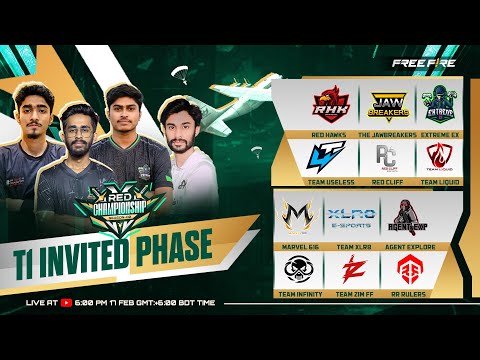 [🔴LIVE] RED  CHAMPIONSHIP | T1 INVITED PHASE | FREE FIRE #exe #rhk #m616
