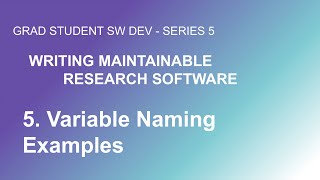 series5 video5 Variable Naming Examples
