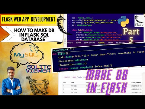 Python Flask Part 5 | How to make db in flask SQL Database | Flask  SQLAlchemy Connection Mysql