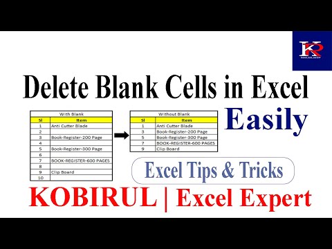How to Delete Blank Cells in Excel Easily | Excel Tutorial for Beginners