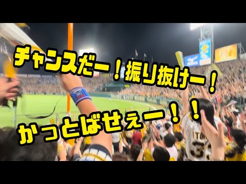 🎺チャンス襲来🎺大盛り上がりの甲子園👏🔥 木浪2塁打→代打前川🐯(2023/07/13)