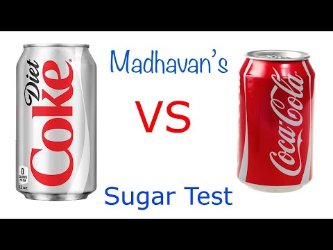 Coke vs Diet Coke experiment by Madhavan
