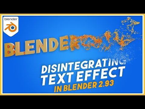 Disintegrate your 3D Text in Blender