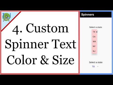 4. Custom Spinner Color and Text