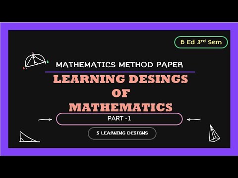 LEARNING DESIGN OF MATHEMATICS 1 TO 5||ENGLISH VERSION||B ED 3RD SEM||MATHEMATICS