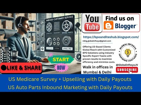 Hiring Vendors for US International with Upselling: Medicare and Auto Spare Parts @GlobalinfosysJV
