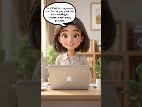 Remote Job Interview — Data Entry | Speak English Naturally | English Conversation #englishspeaking