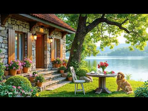 🌞 Lakeside Chill Jazz | Peaceful Café Vibes with Coffee for Study & Chill, Focus & Relax