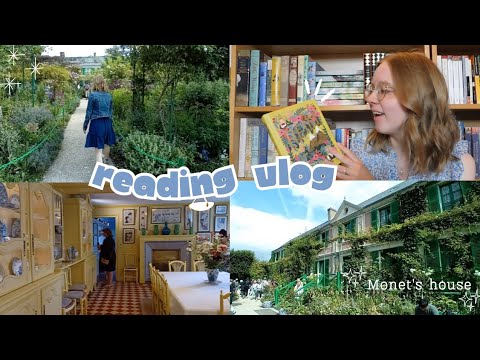 weekly reading vlog ✨ visiting Claude Monet's house and reading 3 books