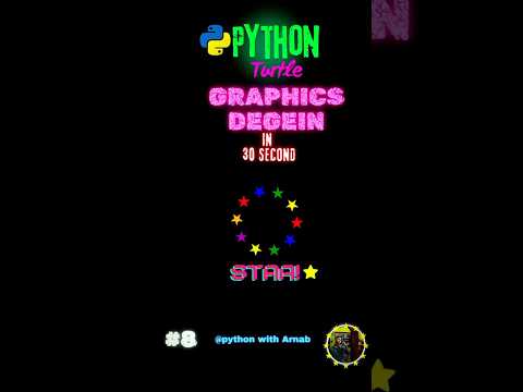 Star pattern using python turtle🐢⭐ || #coding #shorts #viralvideo #programming