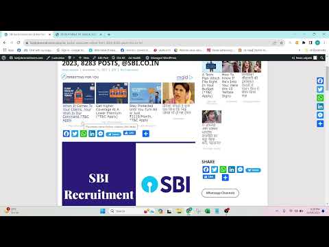 Government Job 2023 l SBI JUNIOR ASSOCIATE #online  #form  2023, 8283 POSTS, @SBI CO IN