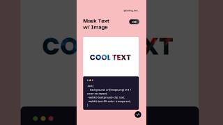Mask Text with Image in CSS ✨ #csstricks