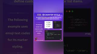 CSS Tip: @counter-style - custom counter styling for list items | #CSS #webdevelopment #CSStips